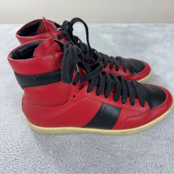 Saint Laurent Paris Men's Size 7 US/40 EU Classic SL/10H Leather 345416 Senakers - Picture 9 of 14